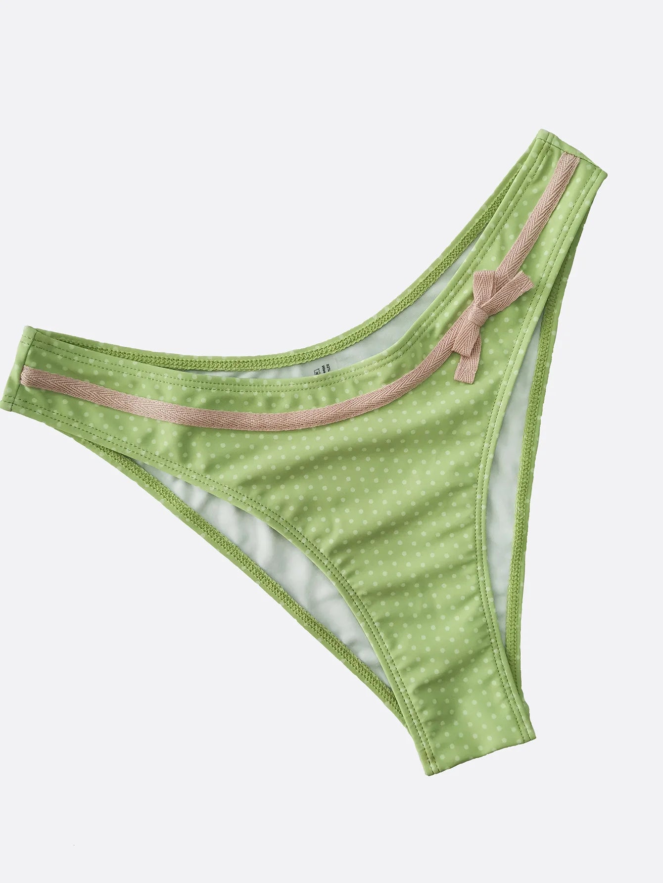 Cute Green Dot Print Bikini Set