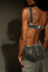 Allure Sequin Cut-Out Backless Dress