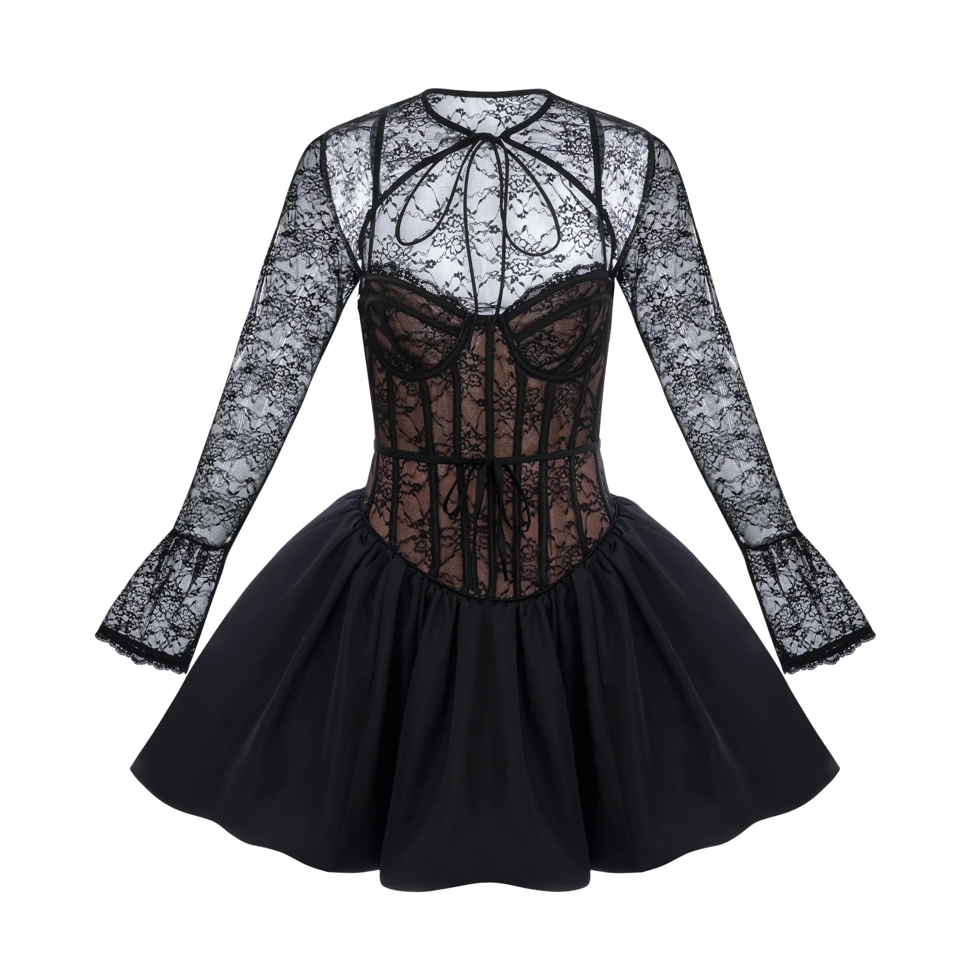 ALAYA CORSET SNATCHED MINI SKIRT