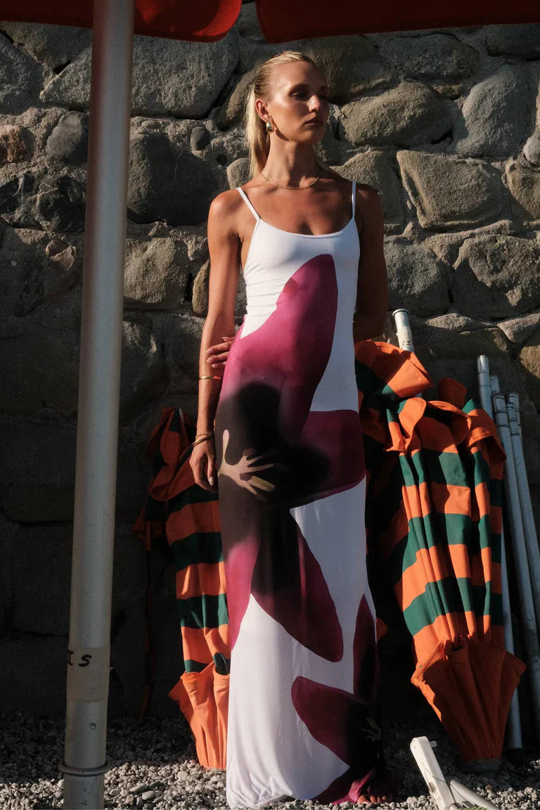 Floral Elegant Print Slim Strap Dress