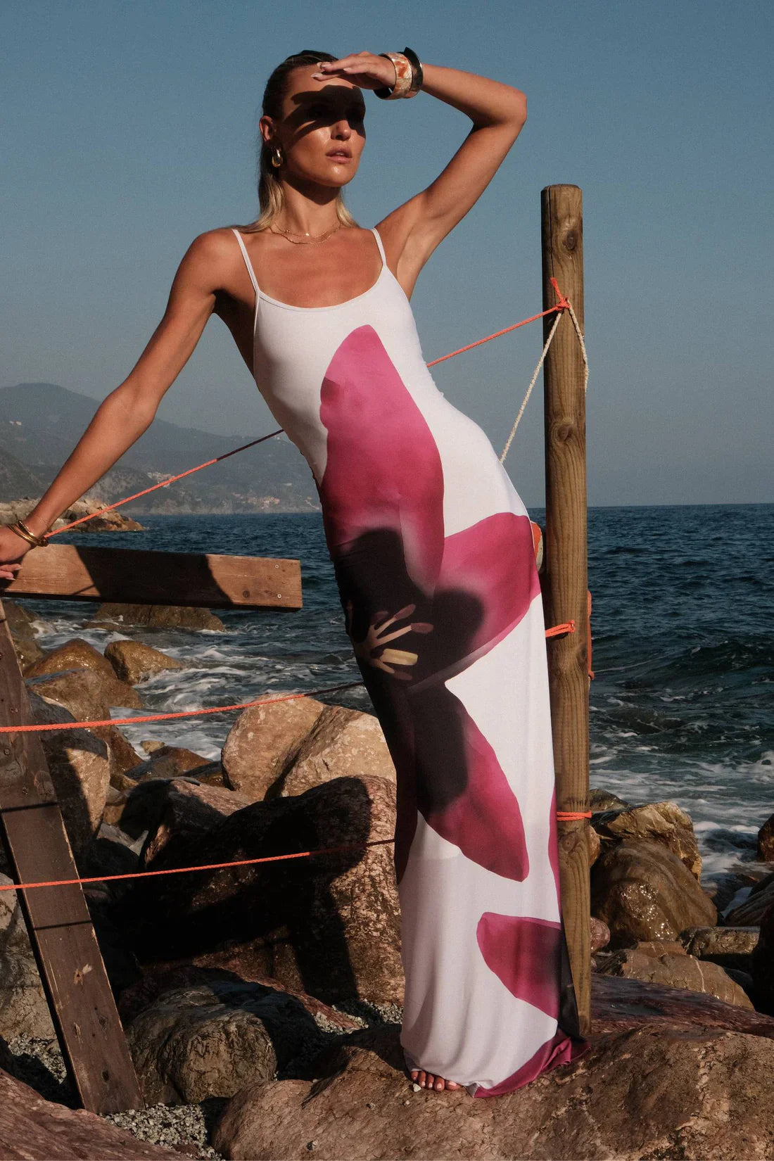 Floral Elegant Print Slim Strap Dress
