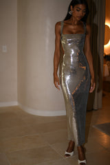 Allure Sequin Cut-Out Backless Dress