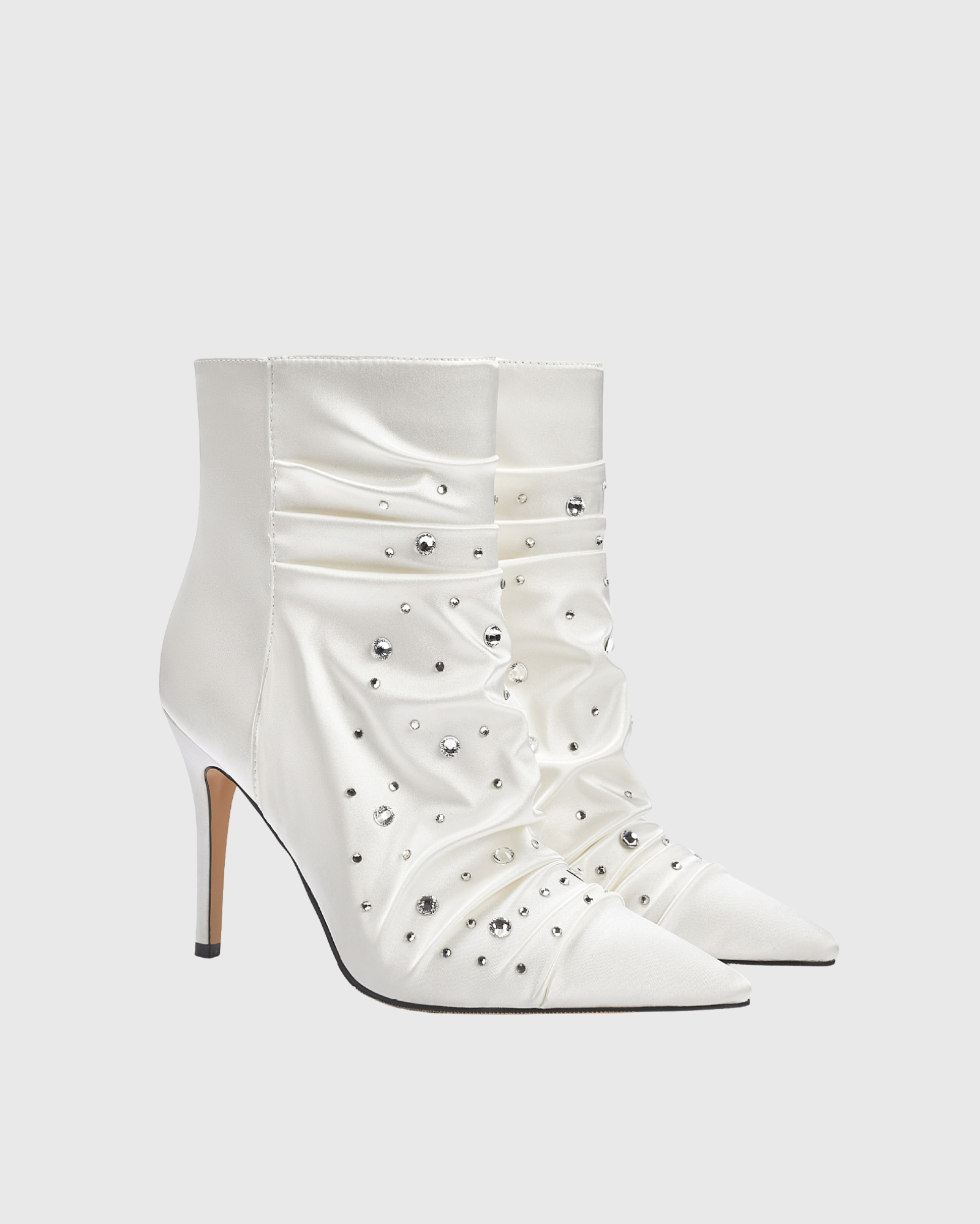 Dagan Rhinestone Ruch Ankle Boots