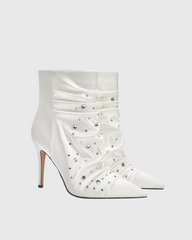 Dagan Rhinestone Ruch Ankle Boots