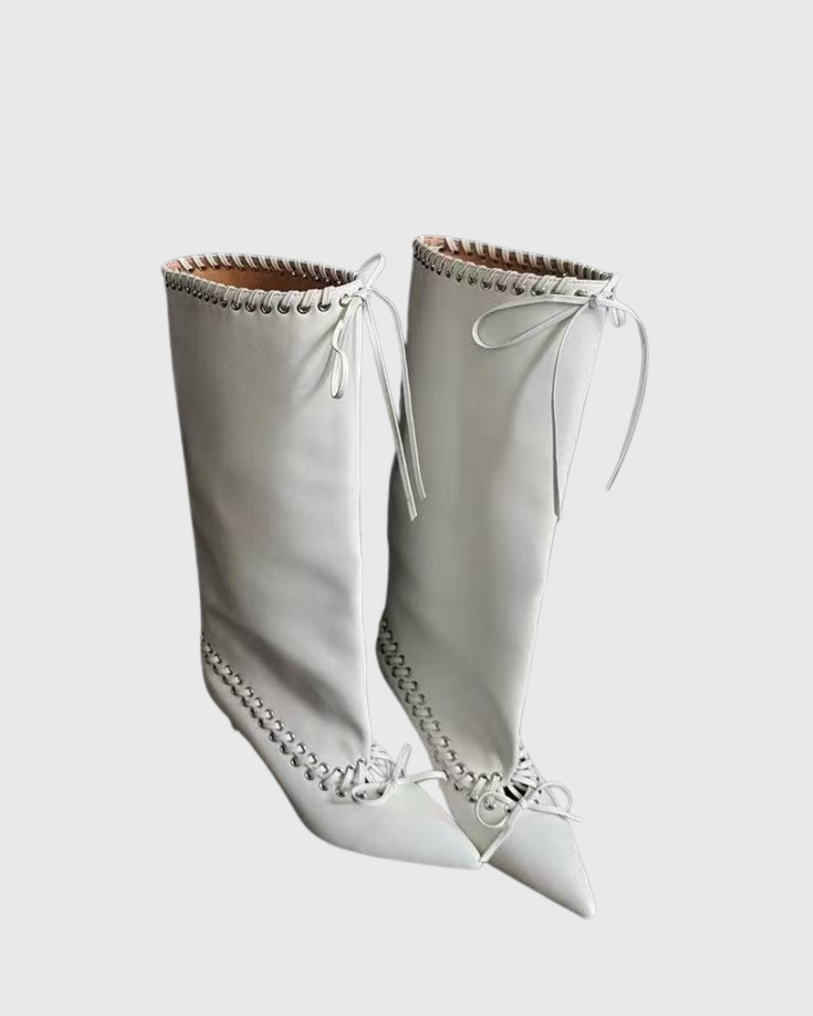 Dagda Bow Lace Up Knee Hight Boots