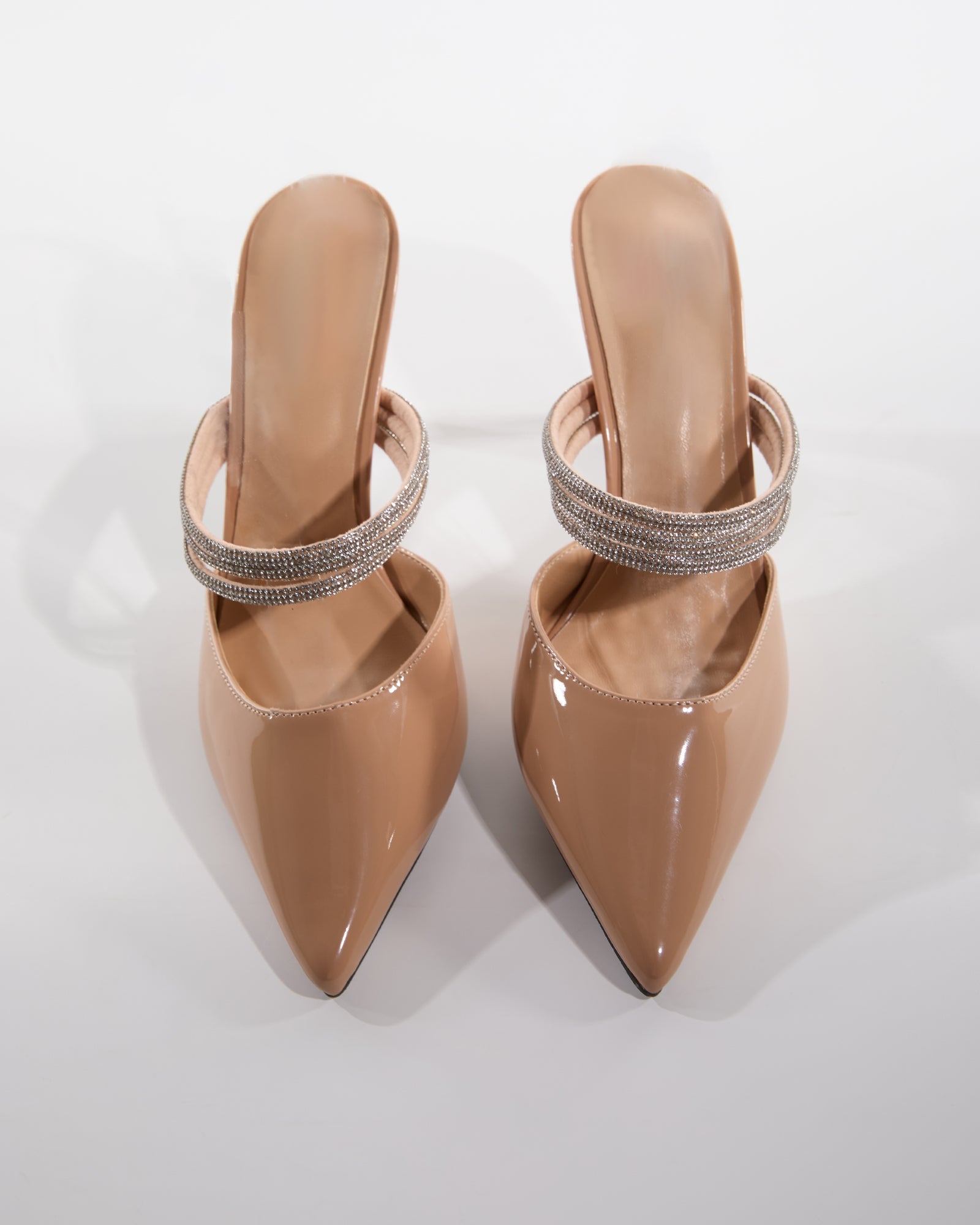 Dahlia Rhinestone Strap Mules
