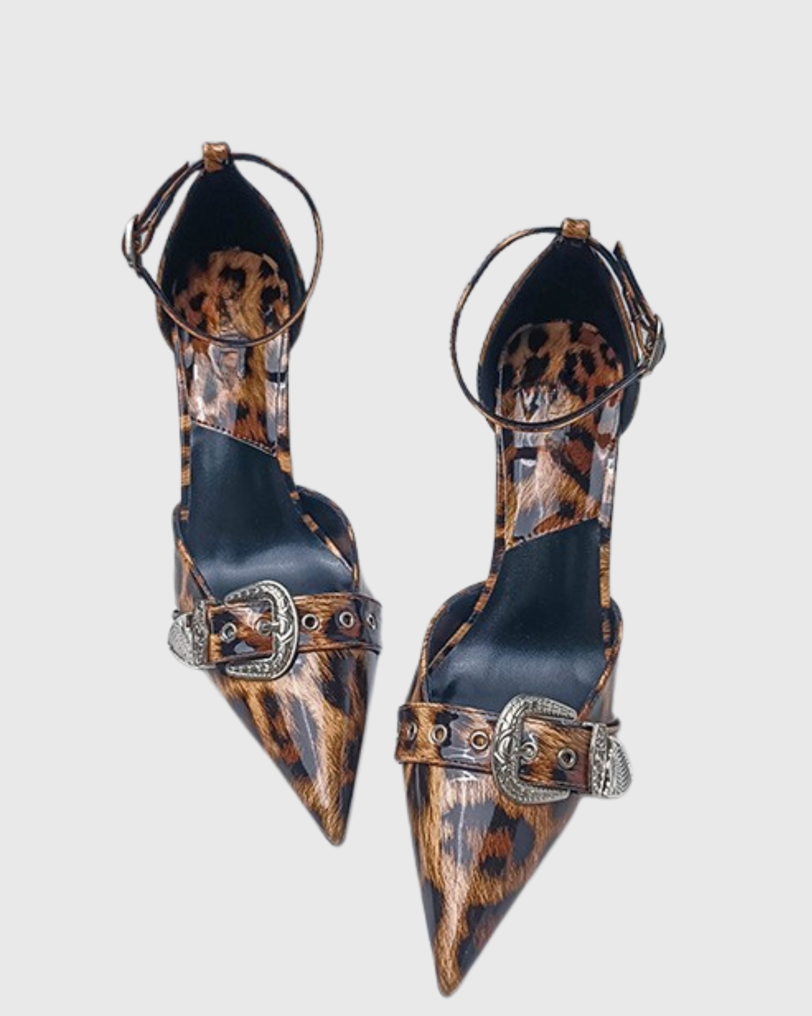 Daley Leopard Print Buckle Pumps