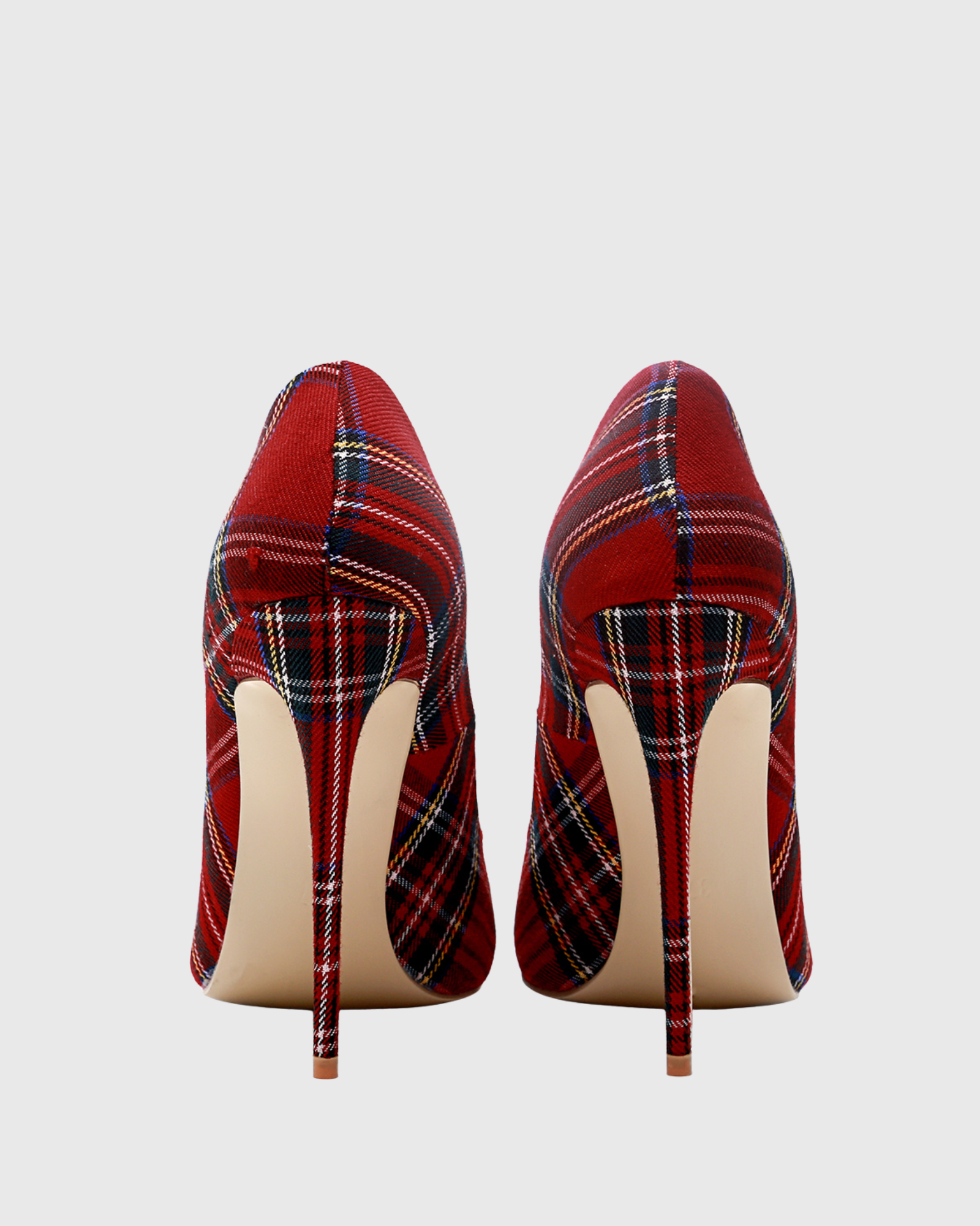 Doe Check Print Pumps In Red