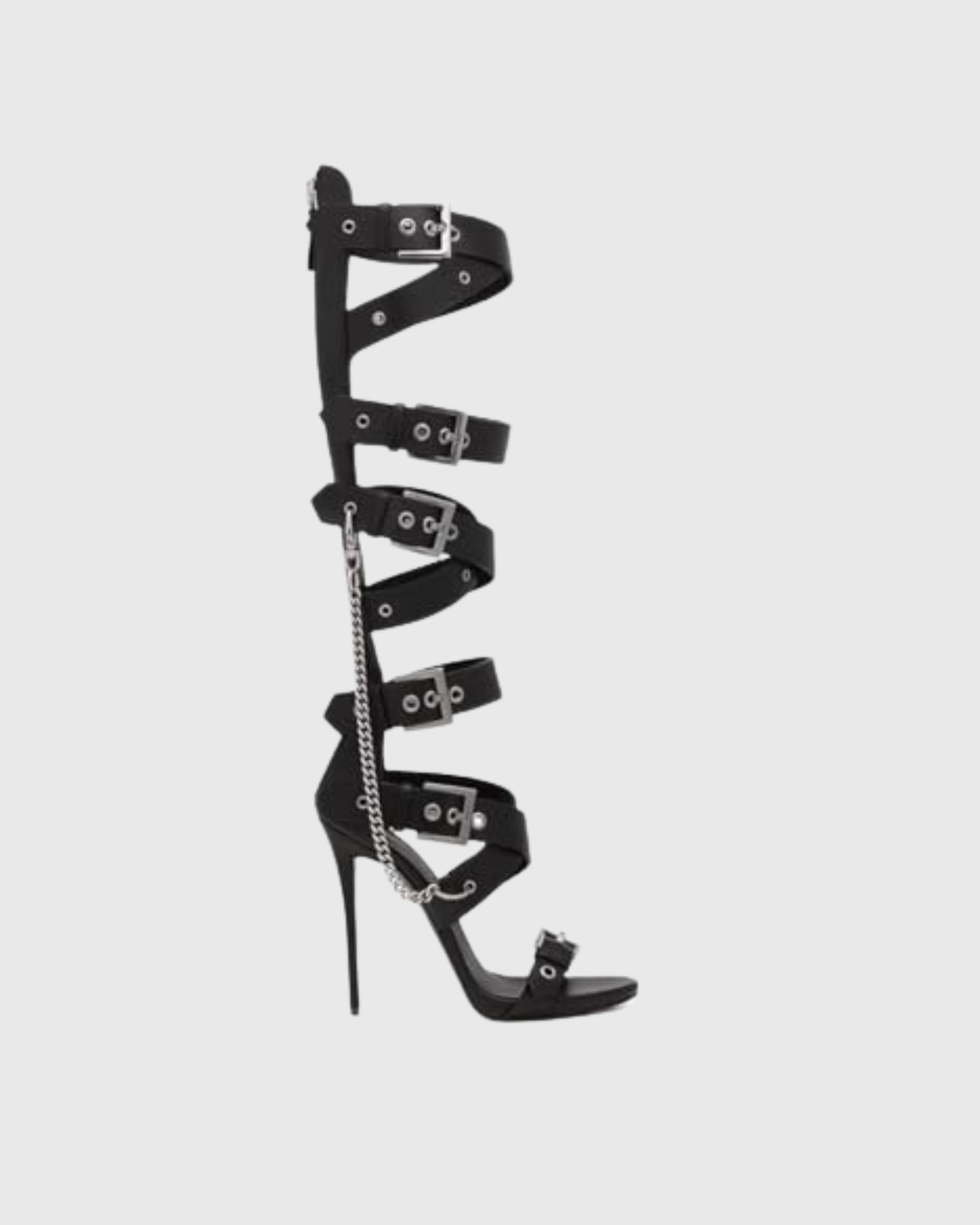 Earleen Buckle Knee High Gladiator Sandals
