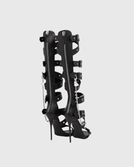 Earleen Buckle Knee High Gladiator Sandals