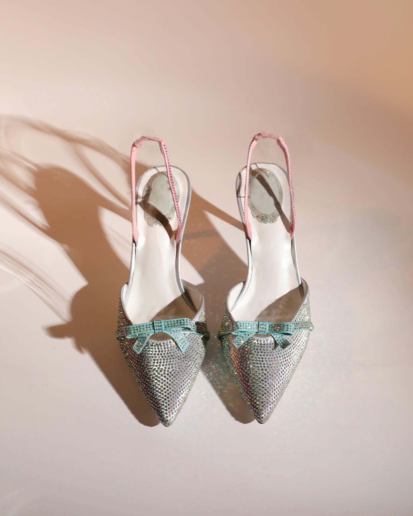 Easton Rhinestone Slingback Pumps In Silver