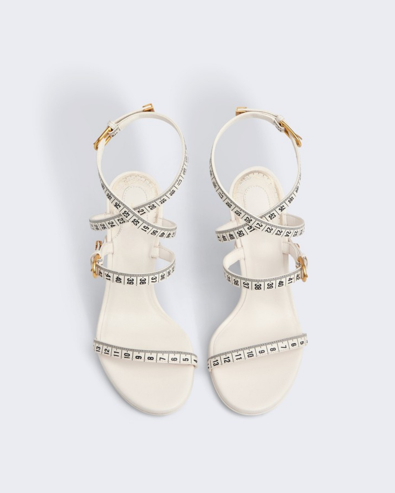 Eastyn Ruler Strap Sandals In White