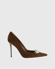 Eben Faux Suede Pumps In Brown