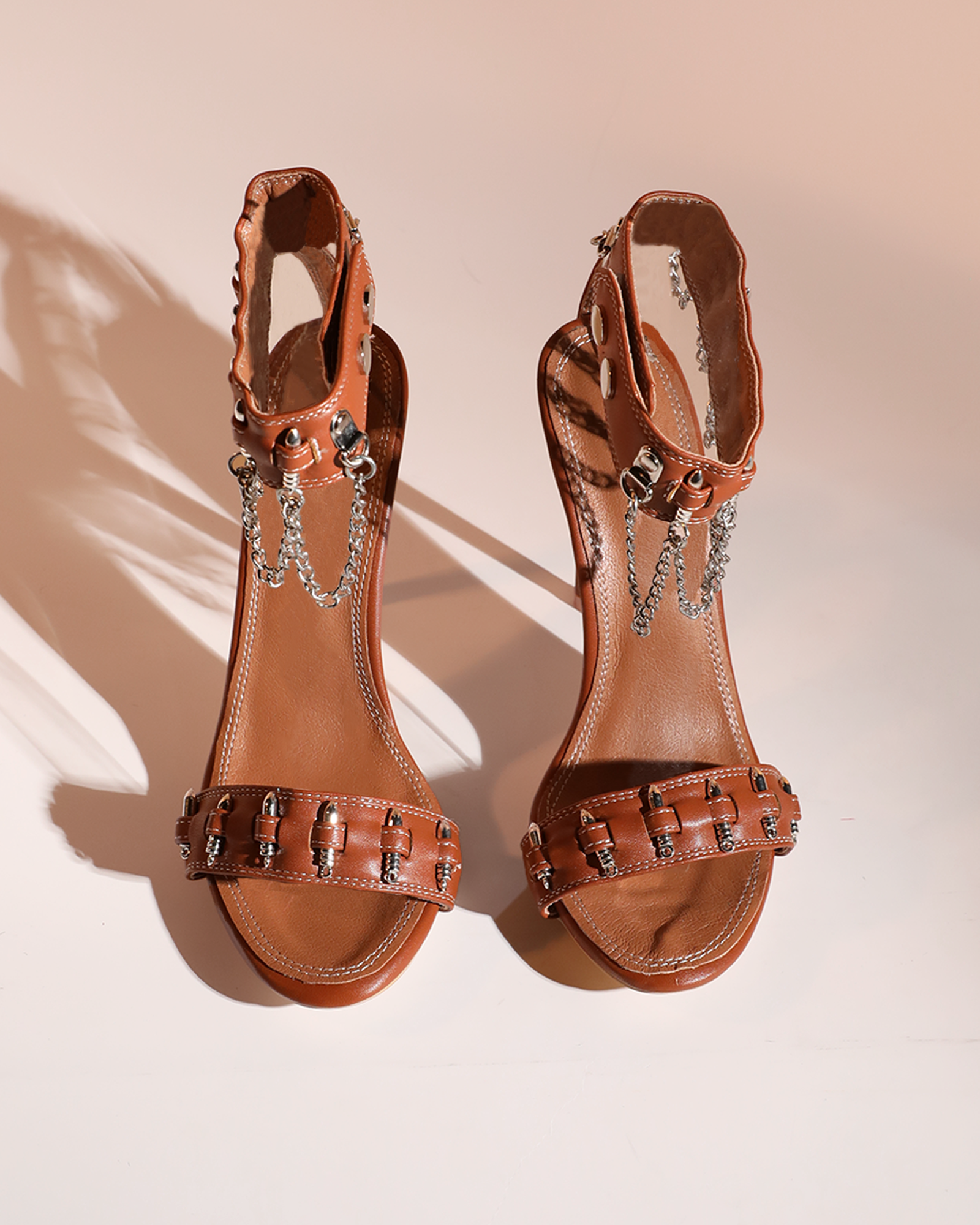 Eike Chain Fringe Strap Sandals