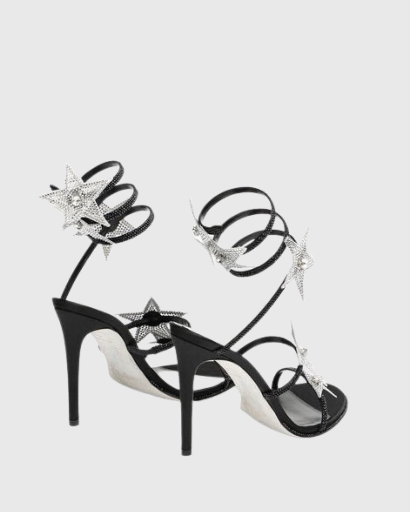 Elisa Star Snake Sandals In Black