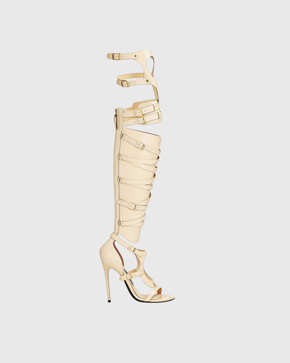 Eloy Leg Wrap Gladiator Sandals In Nude