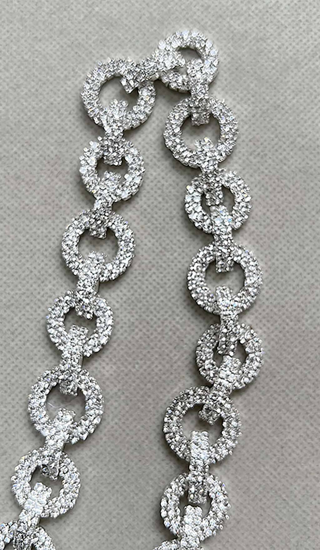 Metal Strap Feather Bandage Dress