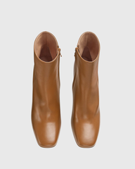 Fiamma Leather Metal Knot Ankle Boots In Brown