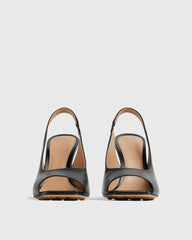 Fiamma Leather Metal Knot Sandals In Black