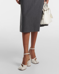 Fiore Tabi Strap Pumps In White