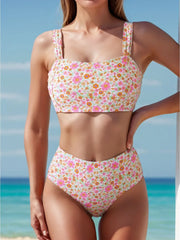 Floral Print 2 Piece Swimsuit