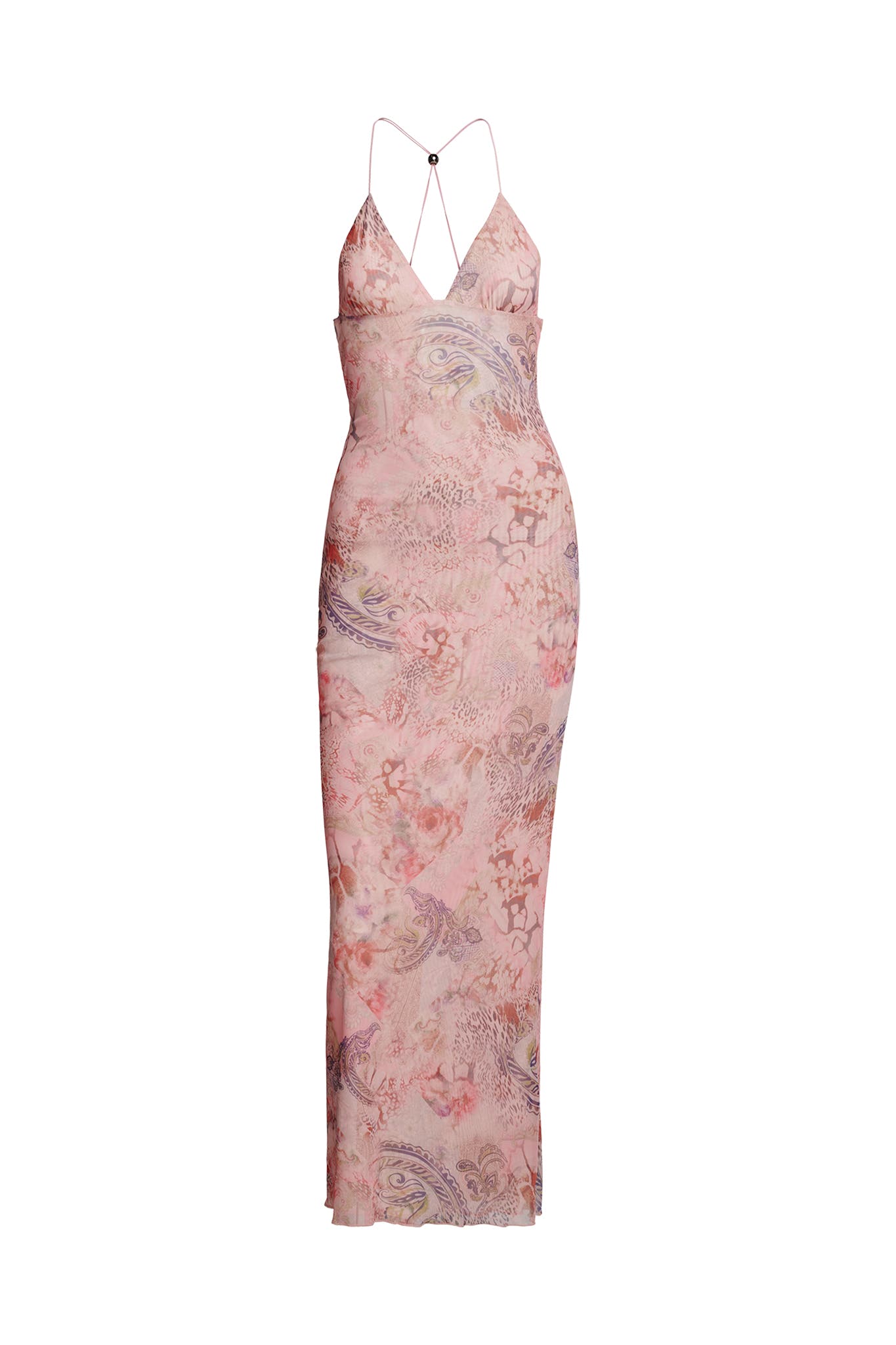 Spaghetti Straps Butterfly Backless Dress