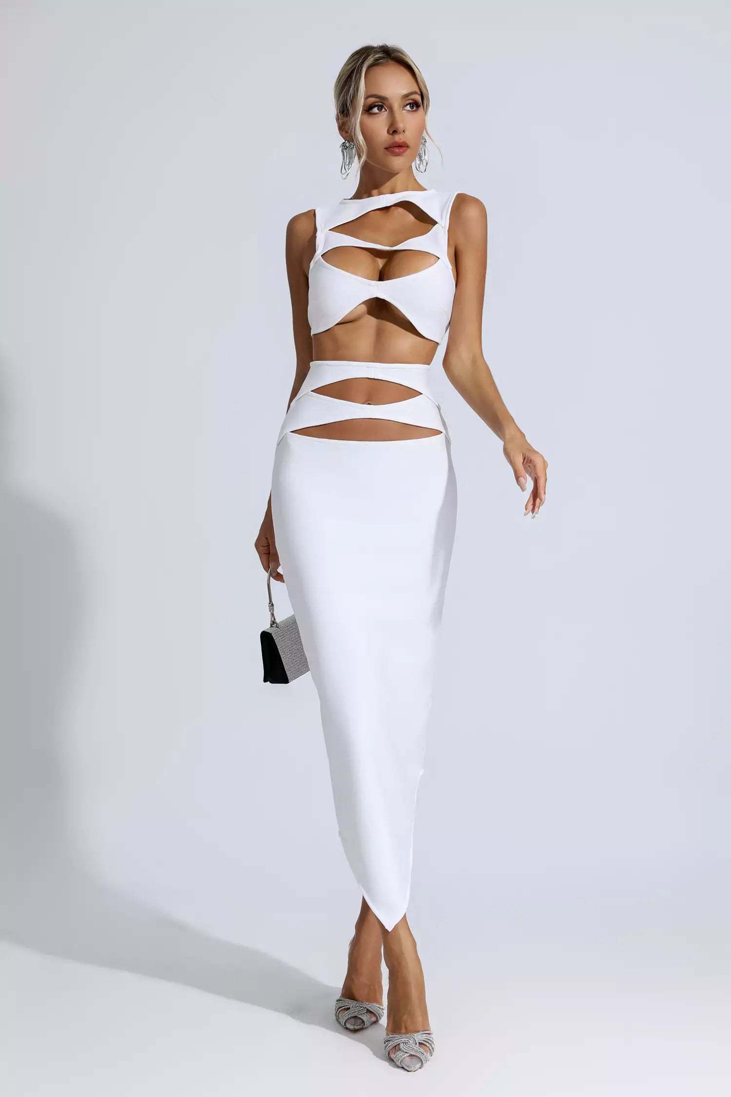 CHARMING CUTOUT ELITE HOLLOW DRESS