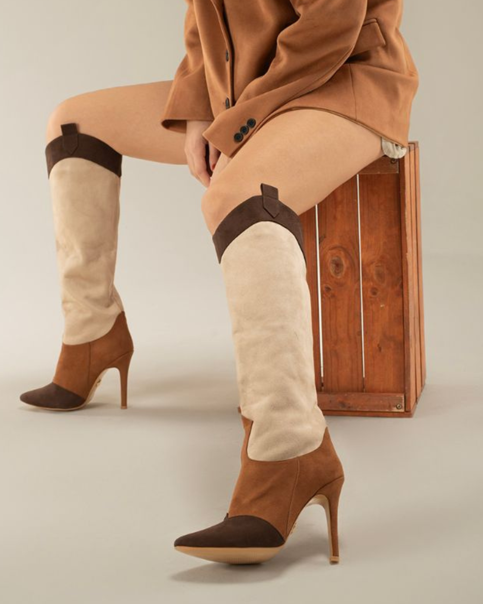 Giacoma Splicing Cowboy Boots