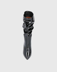 Gisella Ruched Wedge Mid Calf Boots