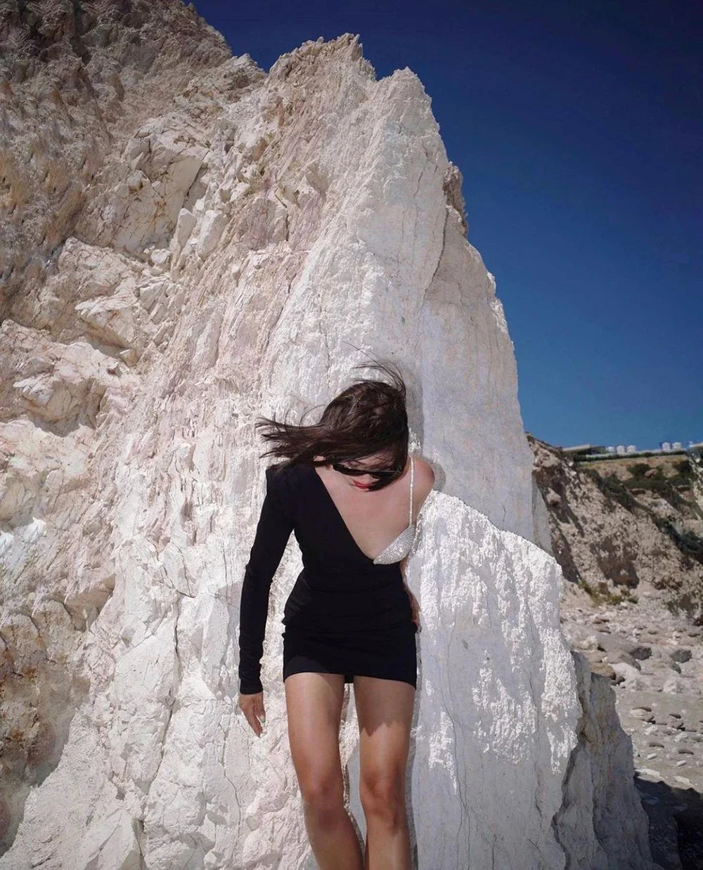 Elegant Designer Stone Mini Dress