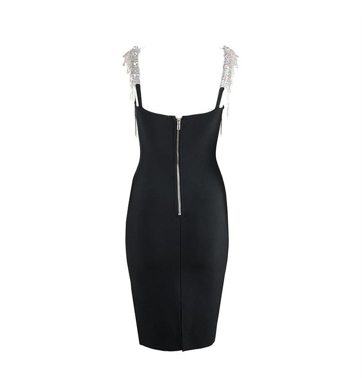 Bandage Tassels And Diamonds party Dress