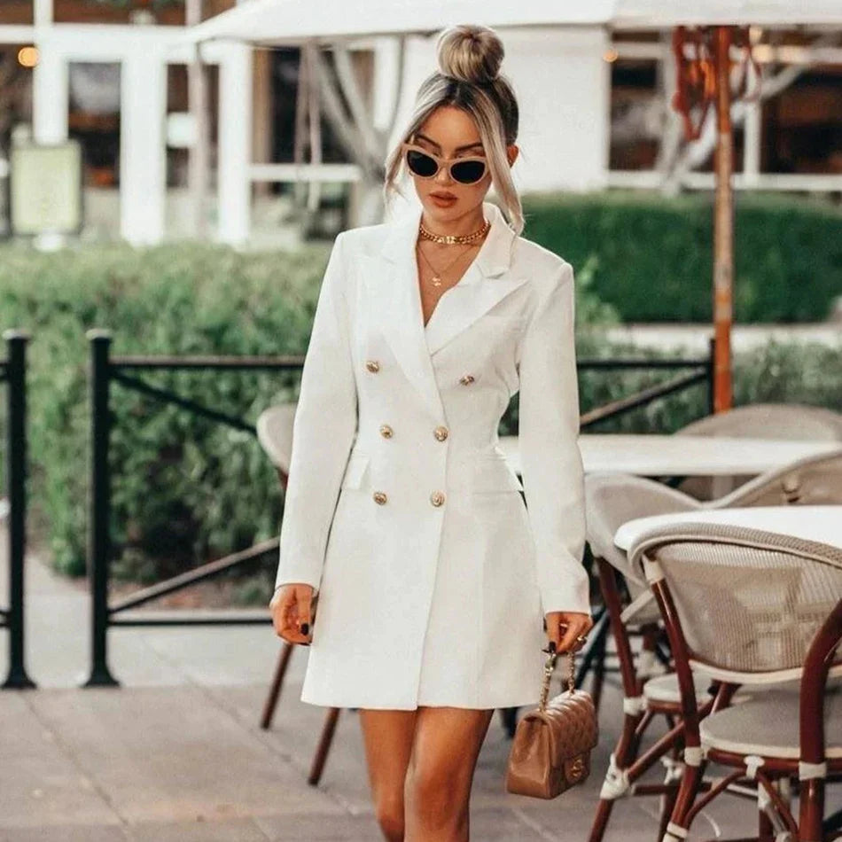Long Sleeve Deep V-neck Elegant Blazer