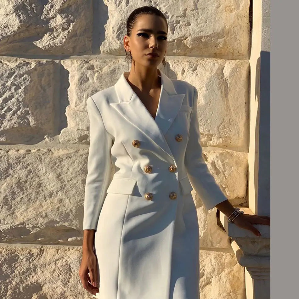 Long Sleeve Deep V-neck Elegant Blazer
