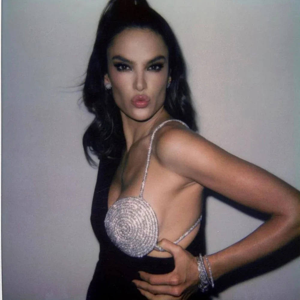 Elegant Designer Stone Mini Dress