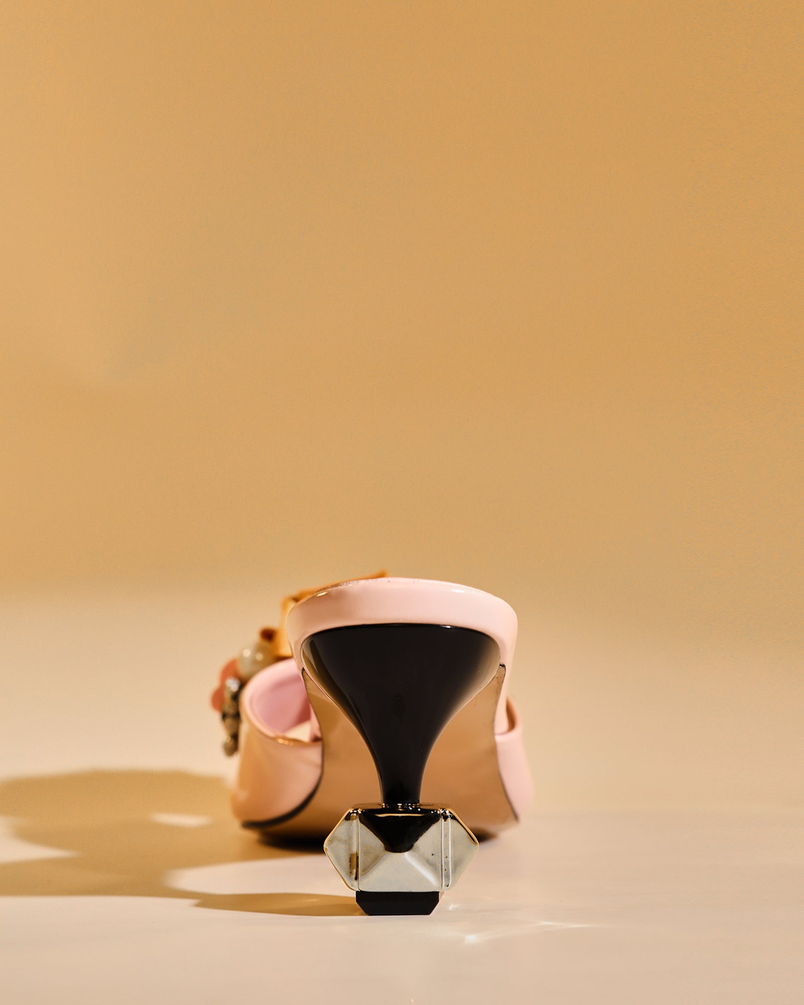 Harlow Flower Embellished Satin Mules