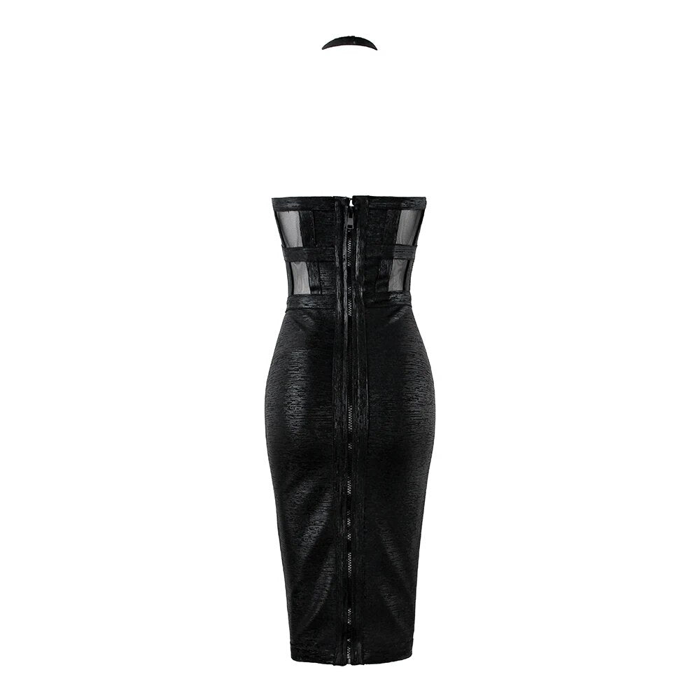 Halter Glue Bandage Dress