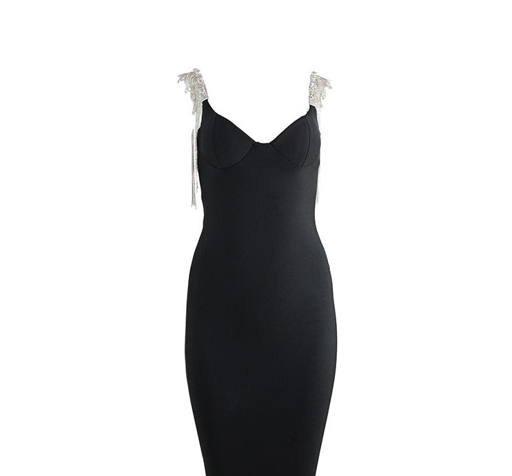 Bandage Tassels And Diamonds party Dress