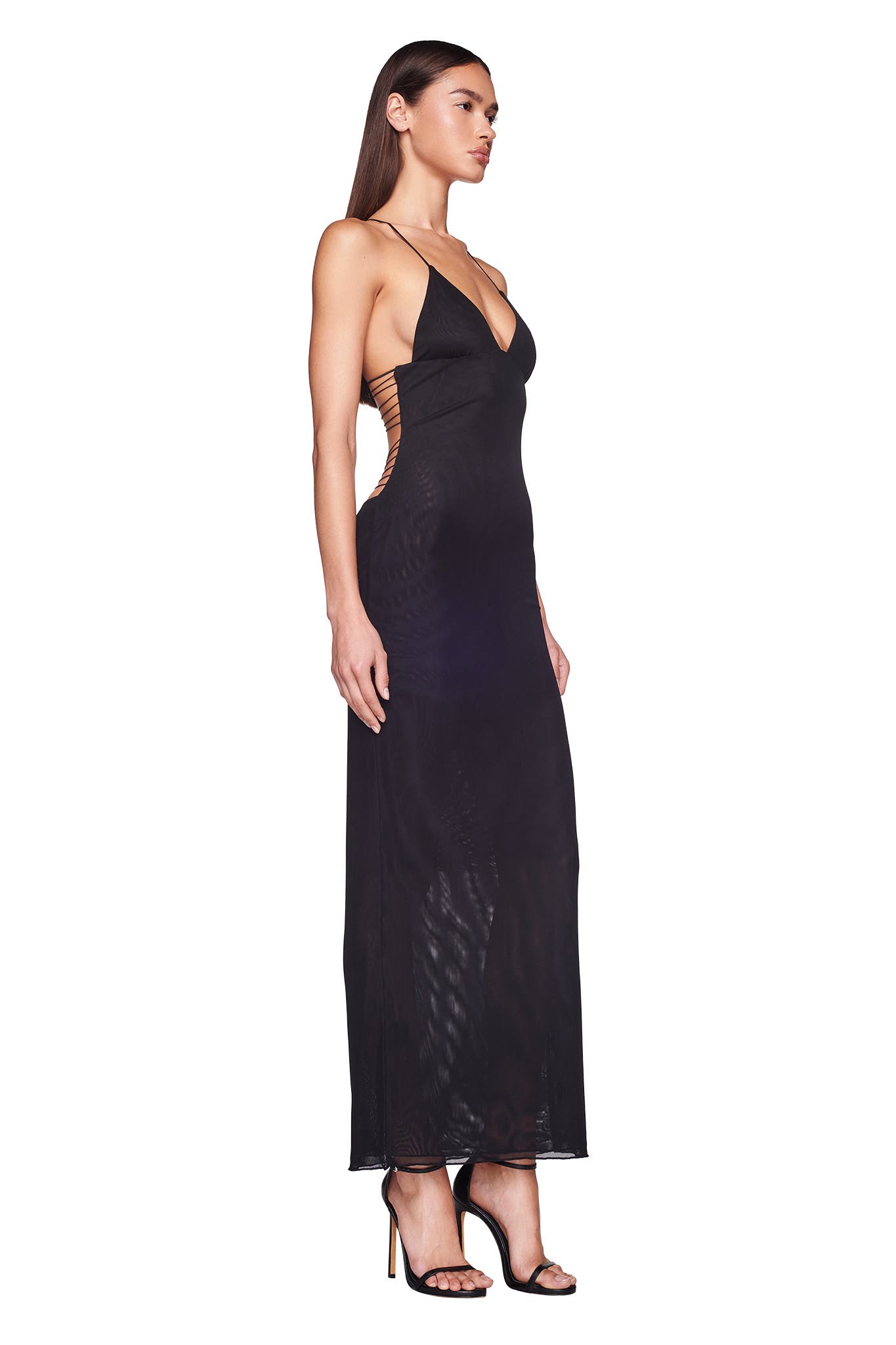 Spaghetti Straps Butterfly Backless Dress