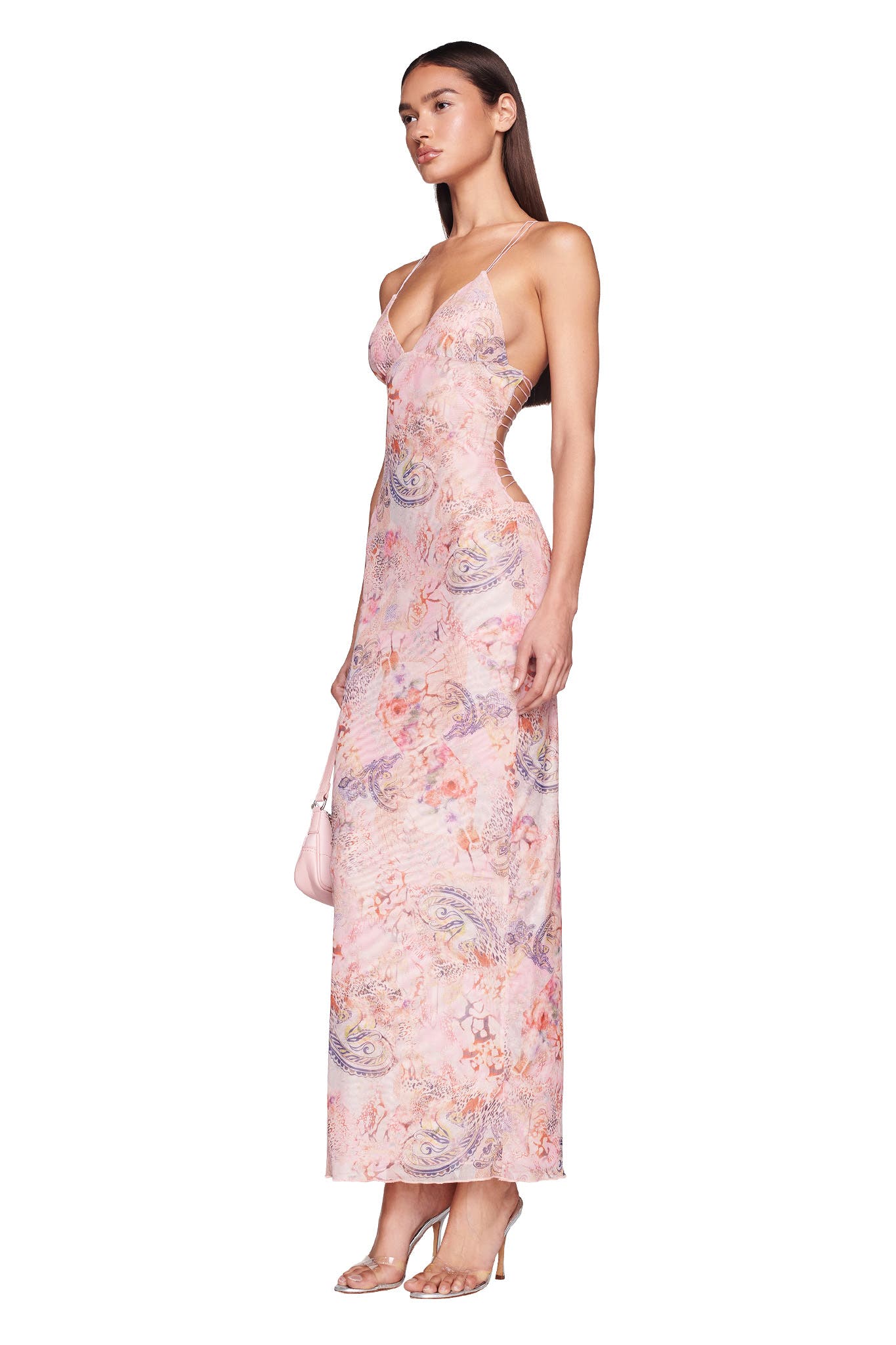 Spaghetti Straps Butterfly Backless Dress