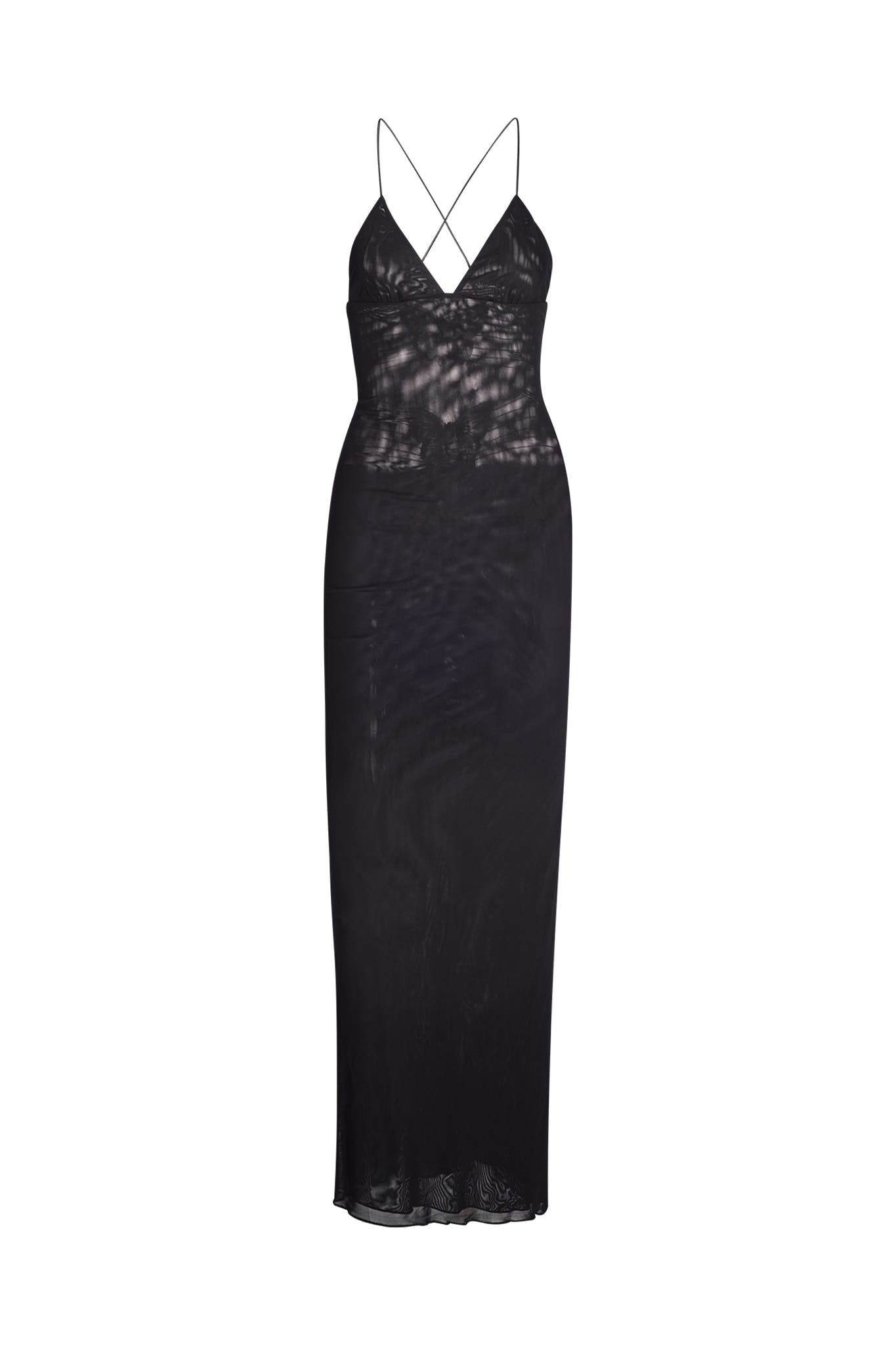Spaghetti Straps Butterfly Backless Dress