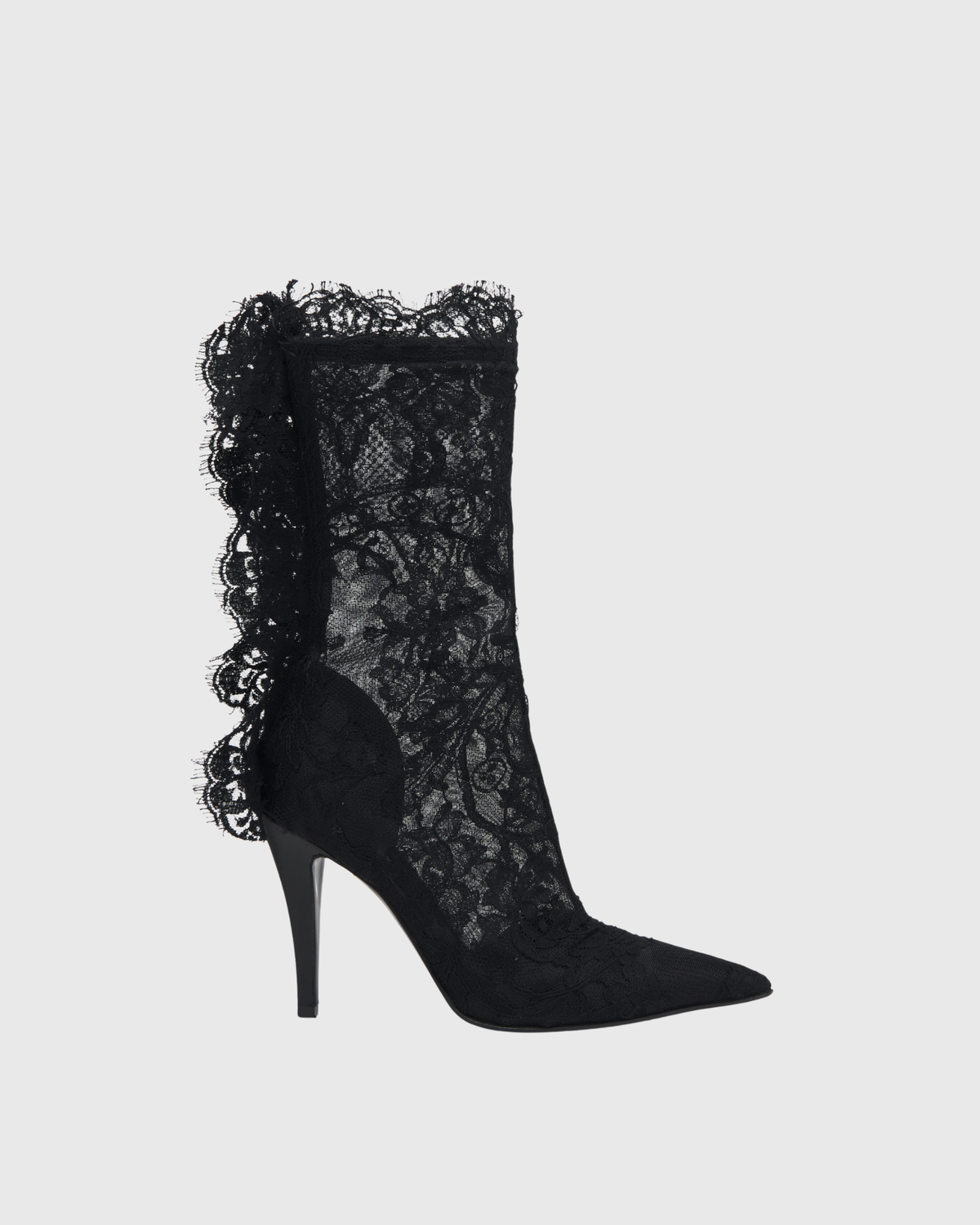 James Lace Ankle Boots In Black