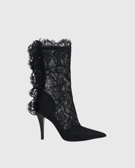 James Lace Ankle Boots In Black