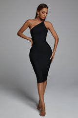 Lura One Shoulder Midi Cocktail Dress