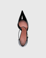 Agata Leather Strap Platform Heels In Black