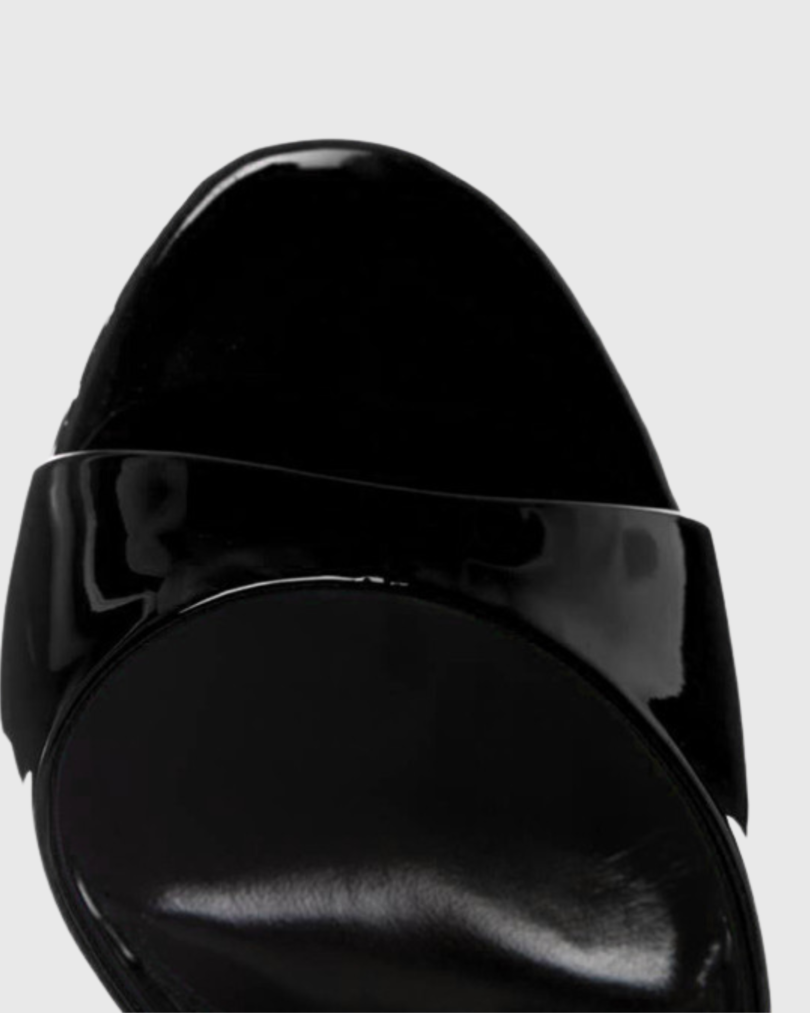 Jolie Patent Leather Mules In Black