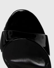 Jolie Patent Leather Mules In Black