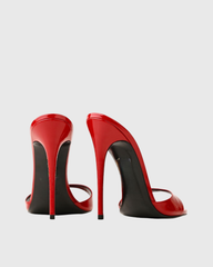 Jolie Patent Leather Slippers In Red
