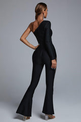 One-shoulder Diamond Jumpsuit