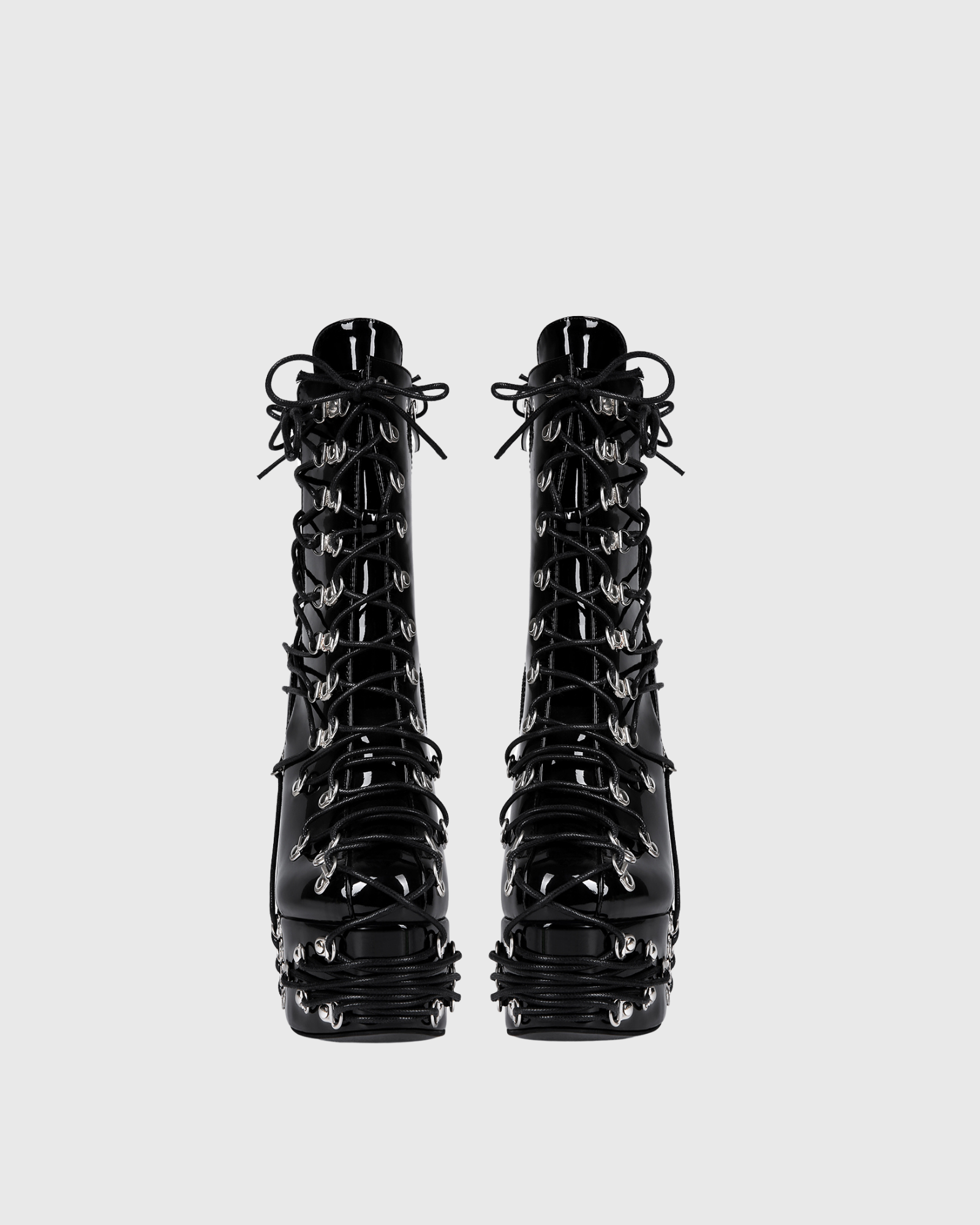 Kerrie Buckle Lace Up Platform Mid Calf Boots