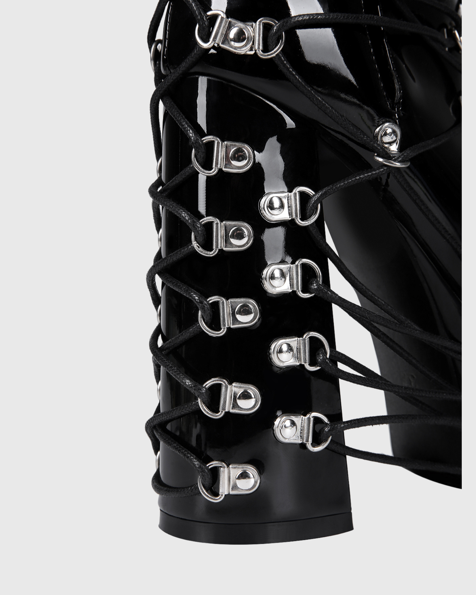 Kerrie Buckle Lace Up Platform Mid Calf Boots